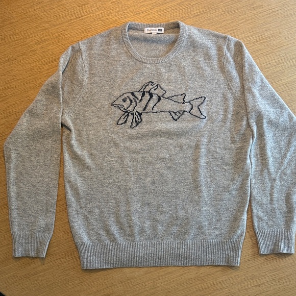 JW ANDERSON Other - JW Anderson x Uniqlo Fish Sweater XL Gray Graphic Crewneck Streetwear
